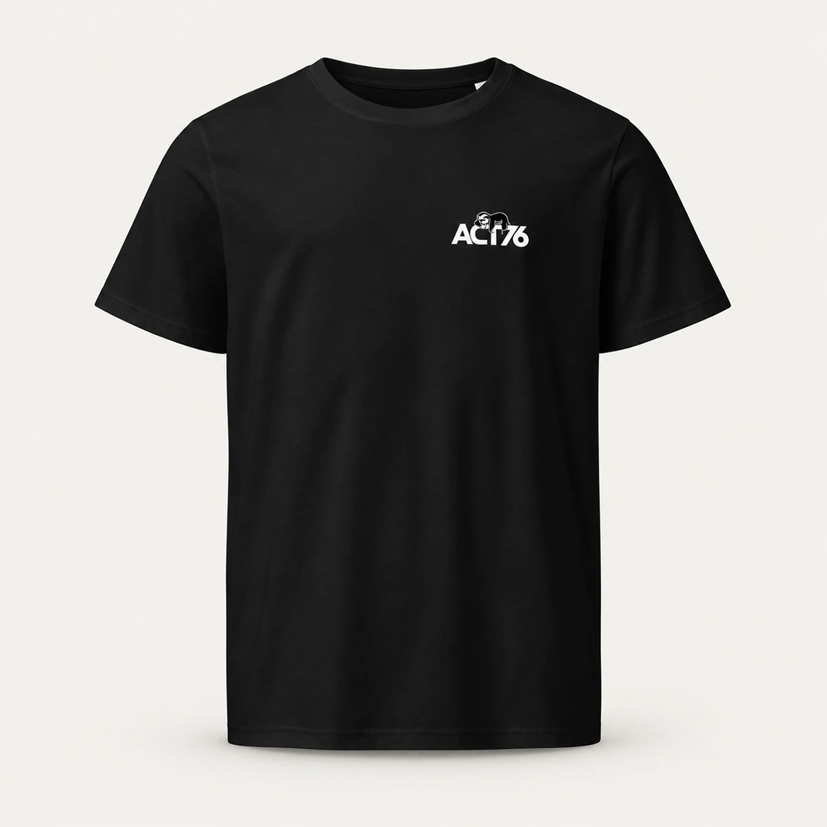 ACT76 Sloth Logo Organic Cotton – Black