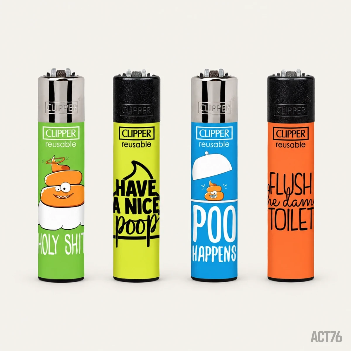 Clipper Poo / Toilet Slogans – Set van 4