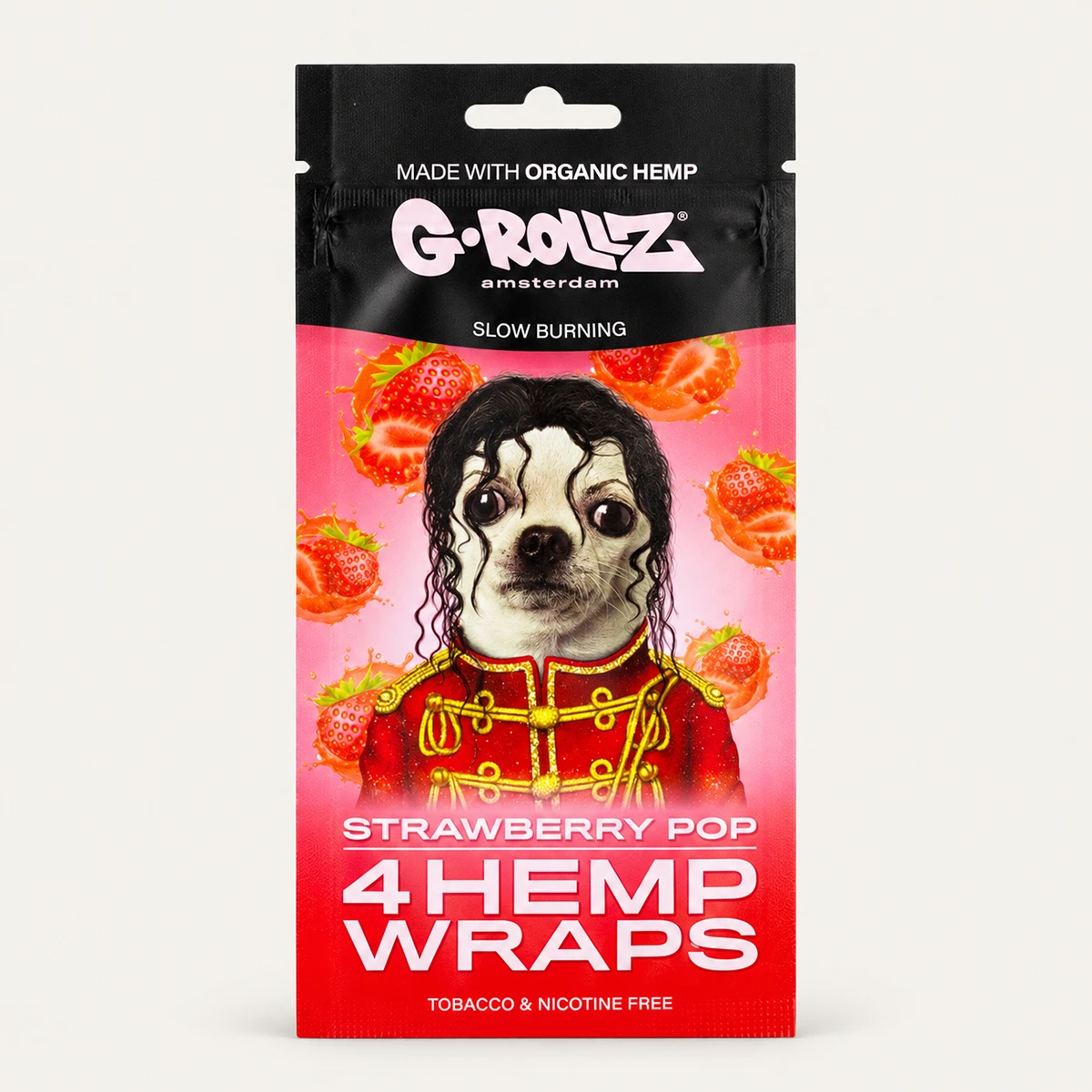 G-Rollz Strawberry Pop – 4 Hemp Wraps