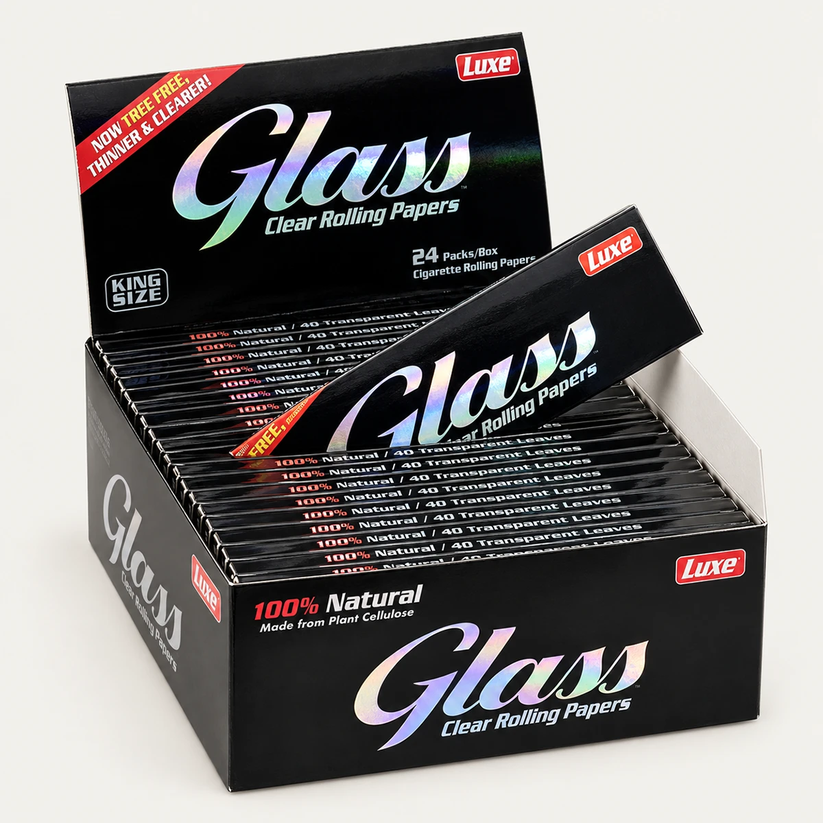 Glass Clear King Size Transparante Vloei – 24pcs/display