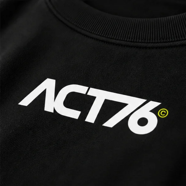 ACT76 Logo Organic Cotton – Black