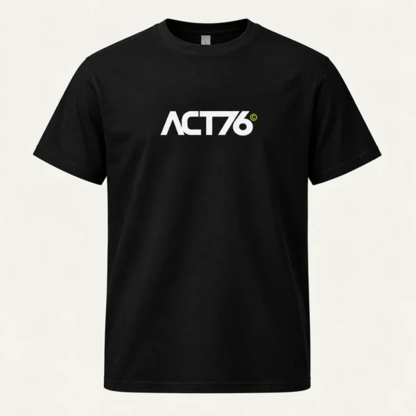 ACT76 Logo Organic Cotton – Black