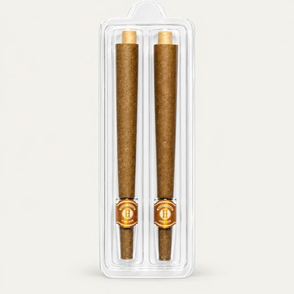 Hemper Mango King Size Hemp Cones + Glass Tips – 2 stuks